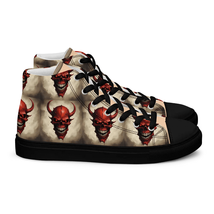 Demon Skull Grid Men's High Tops product image (2)