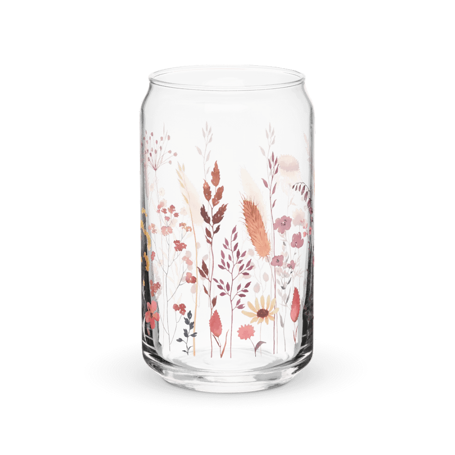 Cute Wildflowers Pampas Grass Glass product image (1)