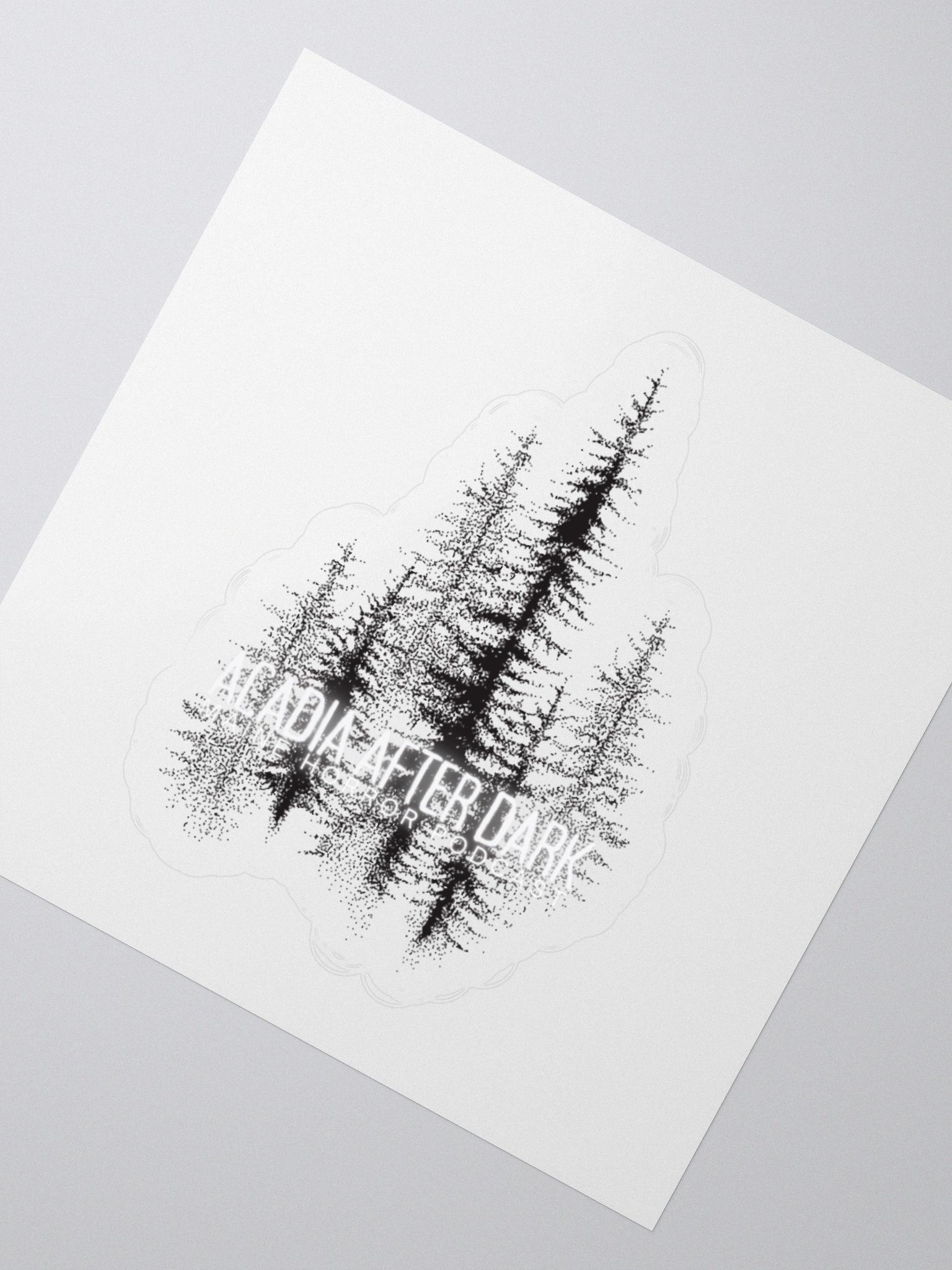 Acadia After Dark Trees Logo Sticker product image (4)