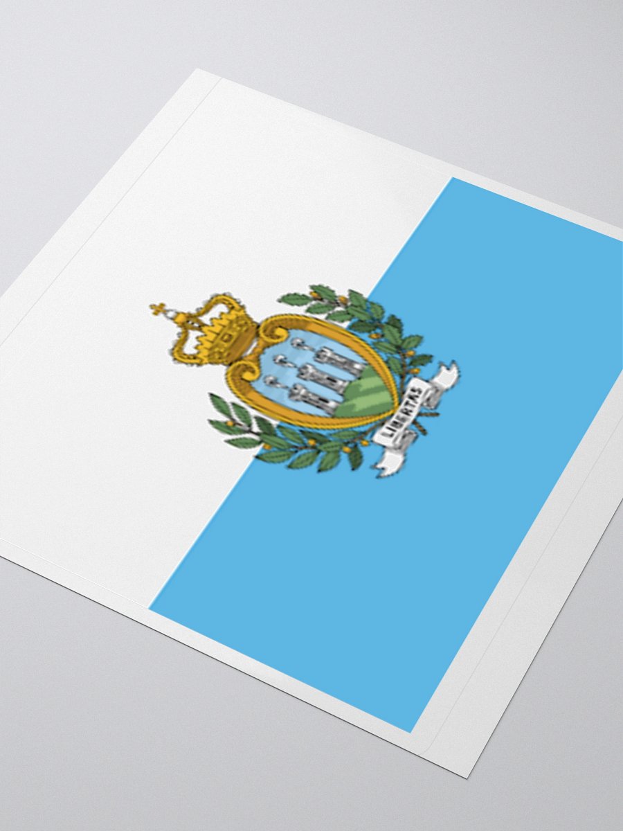 San Marino Flag Sticker - Durable Vinyl for Indoor Use - Multiple Sizes product image (8)