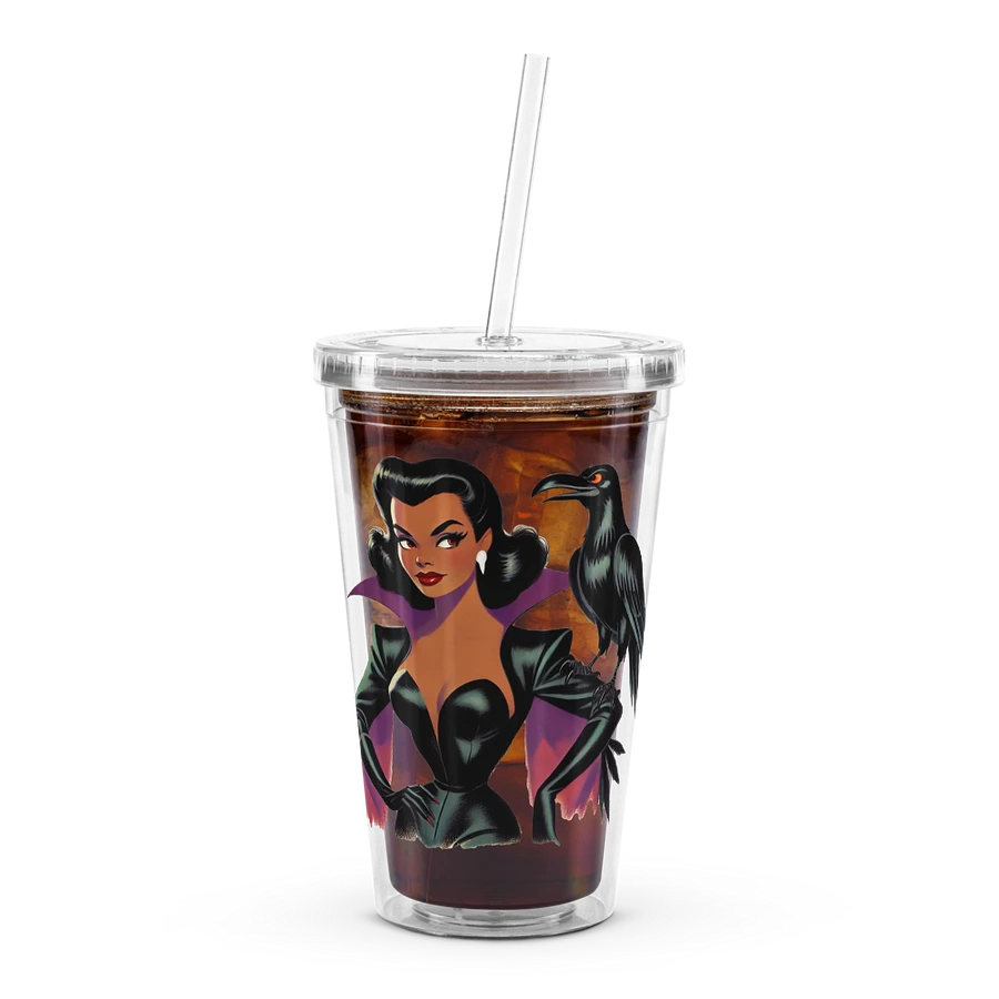 Woman and Raven Double Wall 16 oz Tumbler with Straw product image (8)