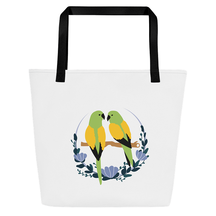 Floral Parrot Paradise Large Tote Bag product image (2)