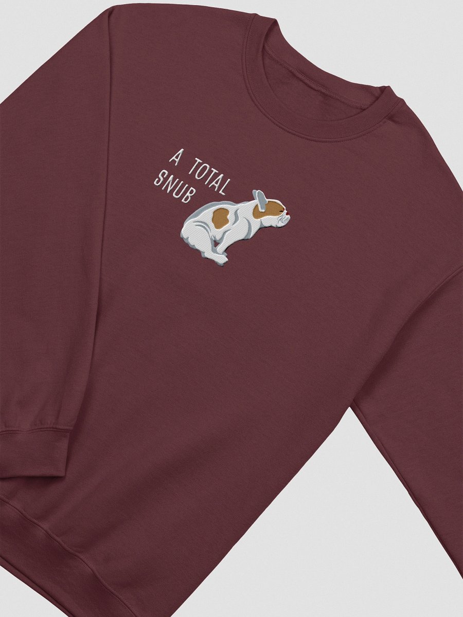 A Total Snub Sweatshirt (Embroidered) of a French Bulldog(Pied Brown) product image (6)