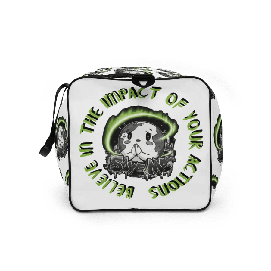 Save Me: A Plea from Planet Earth White Duffle Bag 🌍 product image (3)
