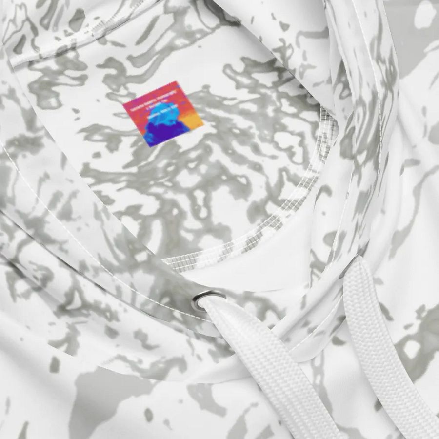 Abstract Pale Marble Effect Unisex All Over Print Hoodie product image (8)