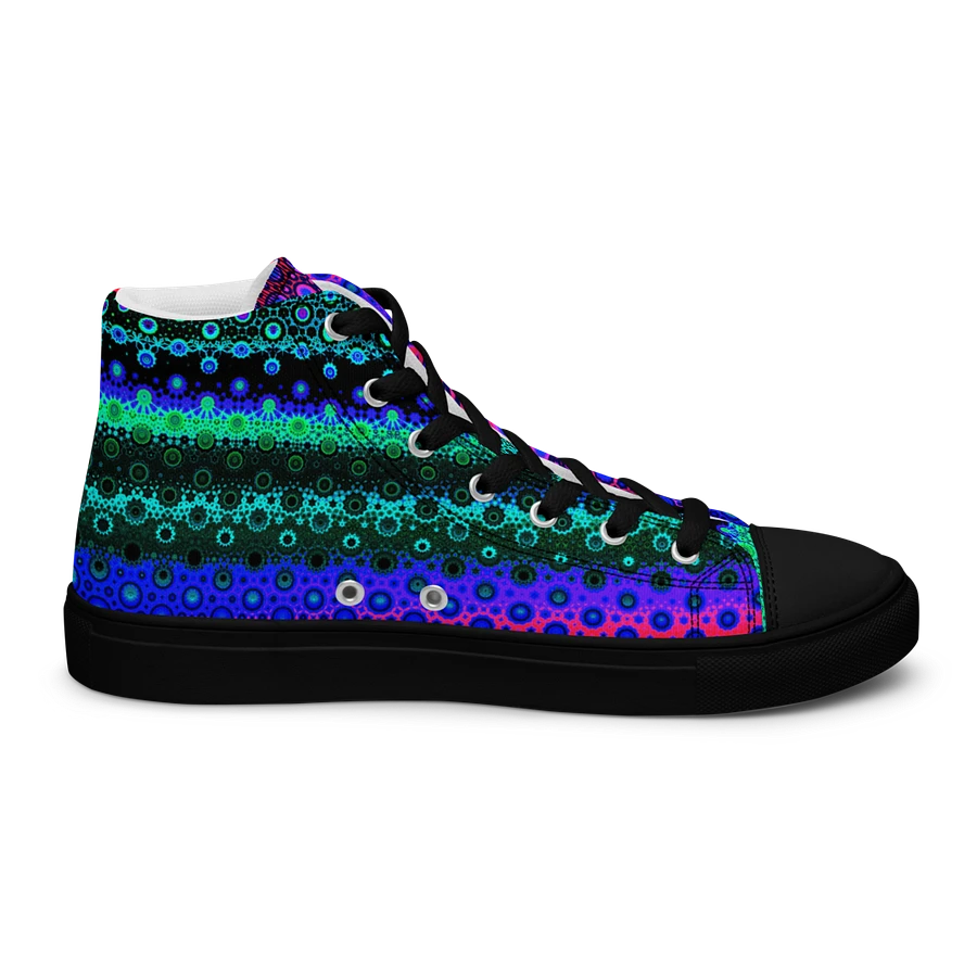 Abstract Multicoloured Pattern Men's Canvas Shoes High Tops product image (6)