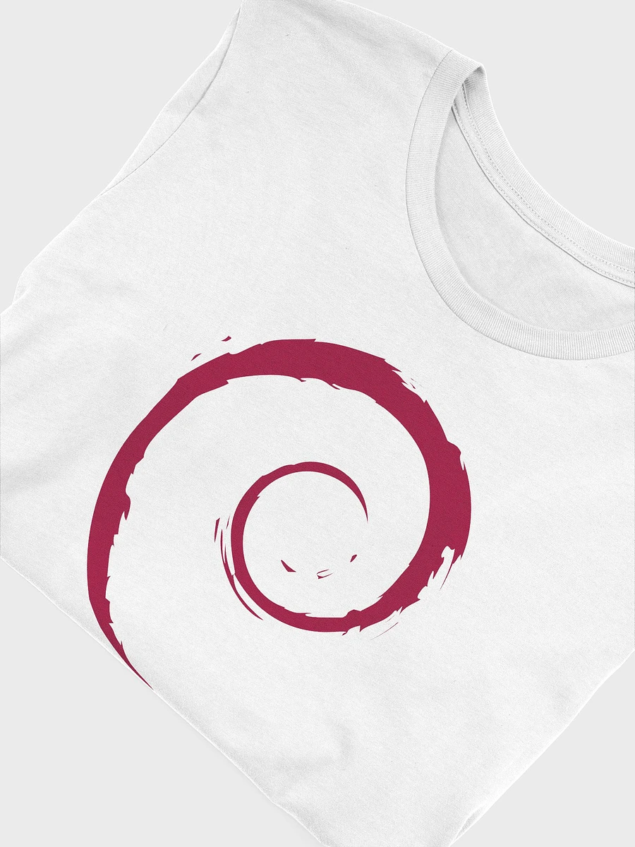 T-Shirt with Debian Swirl (White Version) product image (5)