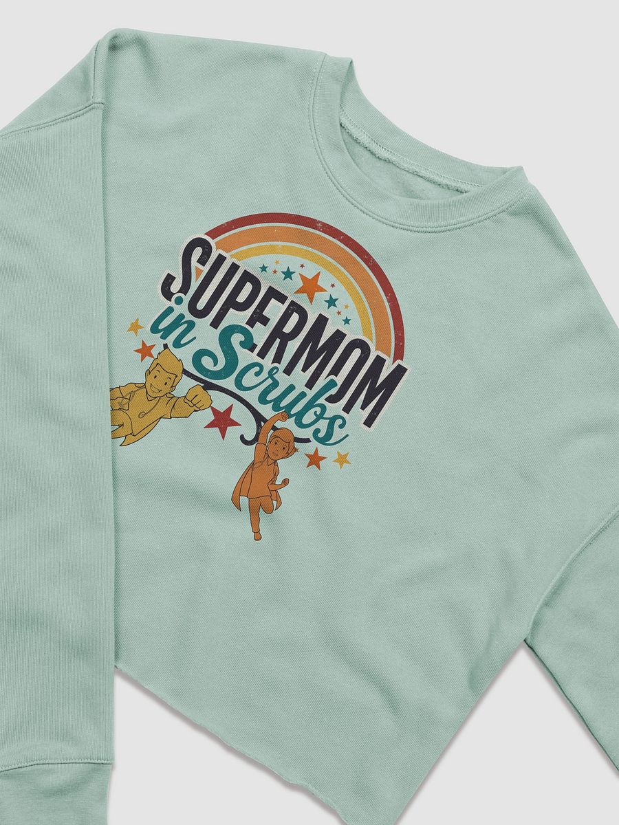 Supermom in Scrubs Rainbow Crop Sweatshirt product image (8)