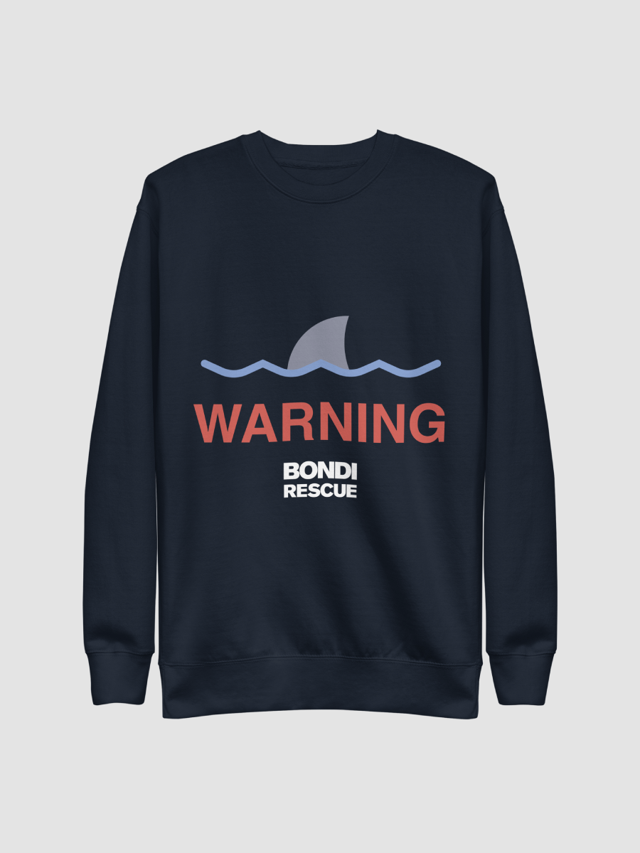 Classic Bondi Rescue Shark Warning Unisex Premium Sweatshirt product image (1)