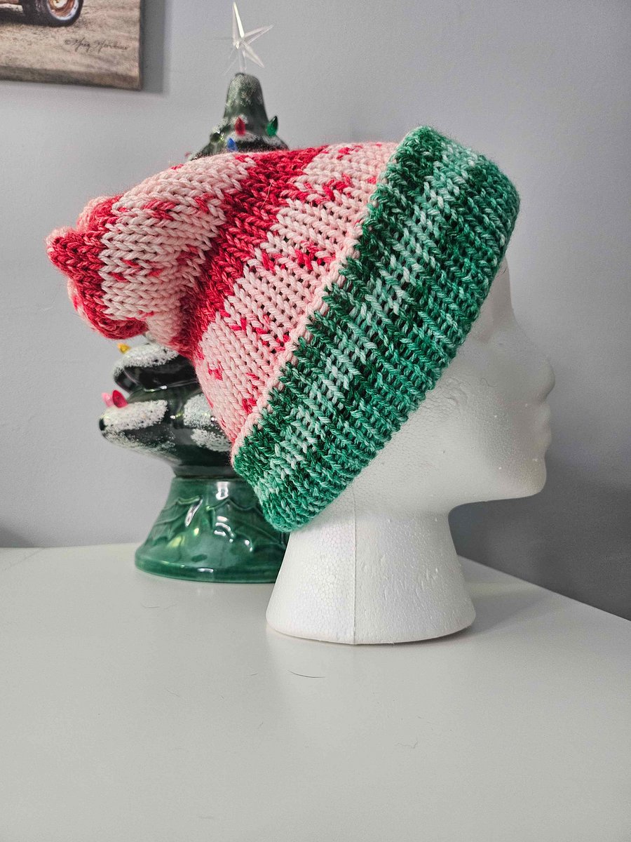 Juniper Shrub/Peppermint Ribbon Winter Hat product image (7)