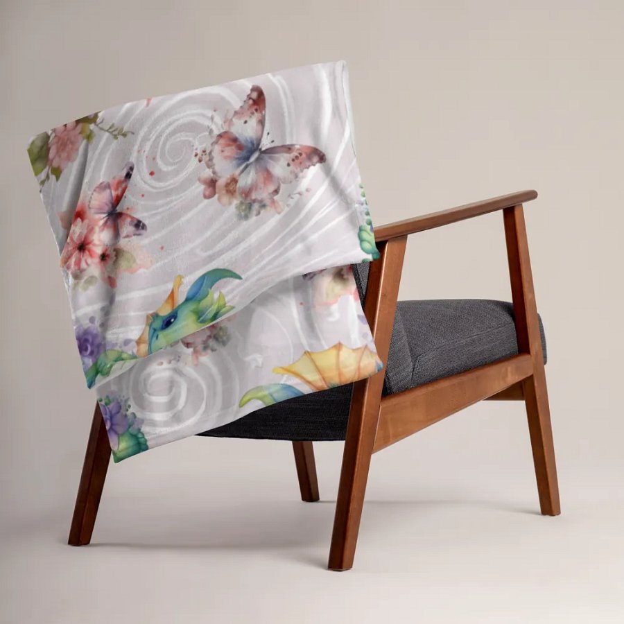 Baby Dragon Party Throw Blanket product image (15)