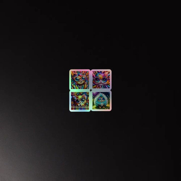 Whimsical Cats Holographic Sticker Sheet product image (4)