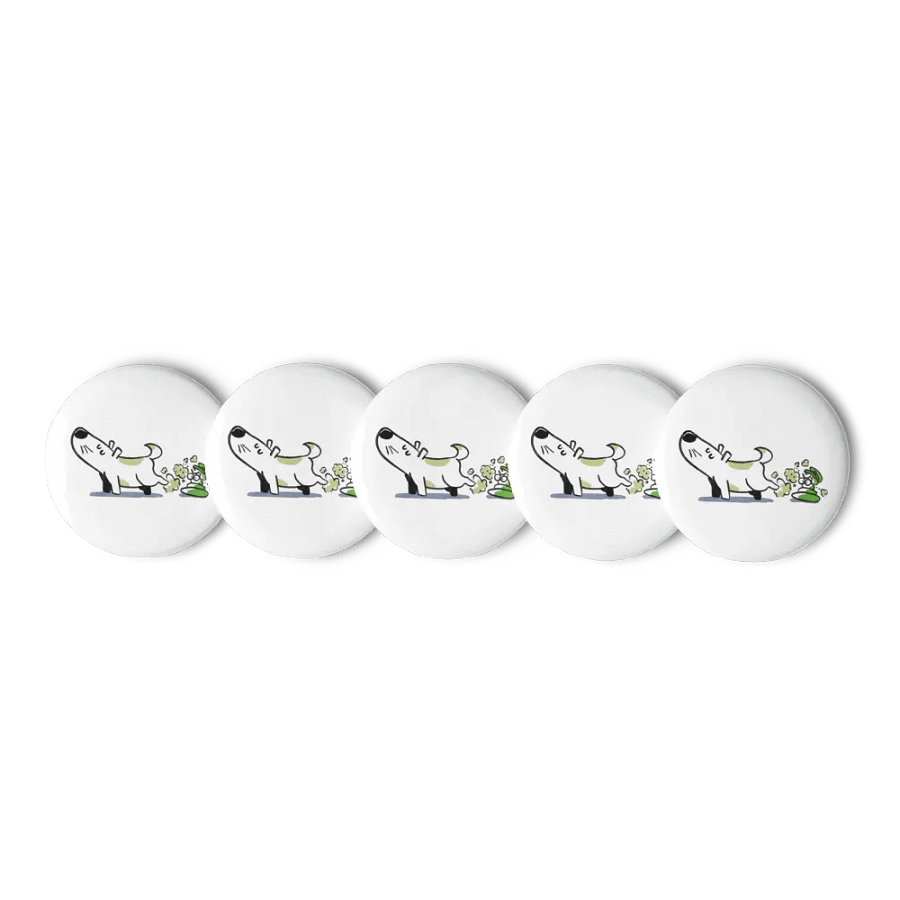 Just a Pup Poop | Set of 5 Pin Buttons product image (1)