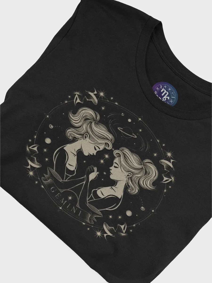 Gemini Zodiac Unisex T-Shirt - Celestial Twins, Astrology Gift product image (7)