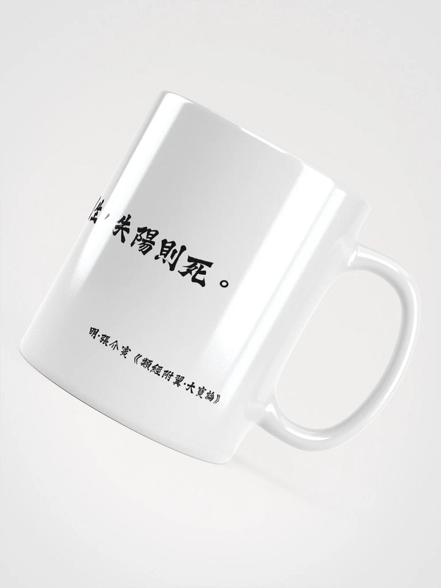 中医文化陶瓷杯 - 白色 - 人是小乾坤，得阳则生，失阳则死 product image (4)