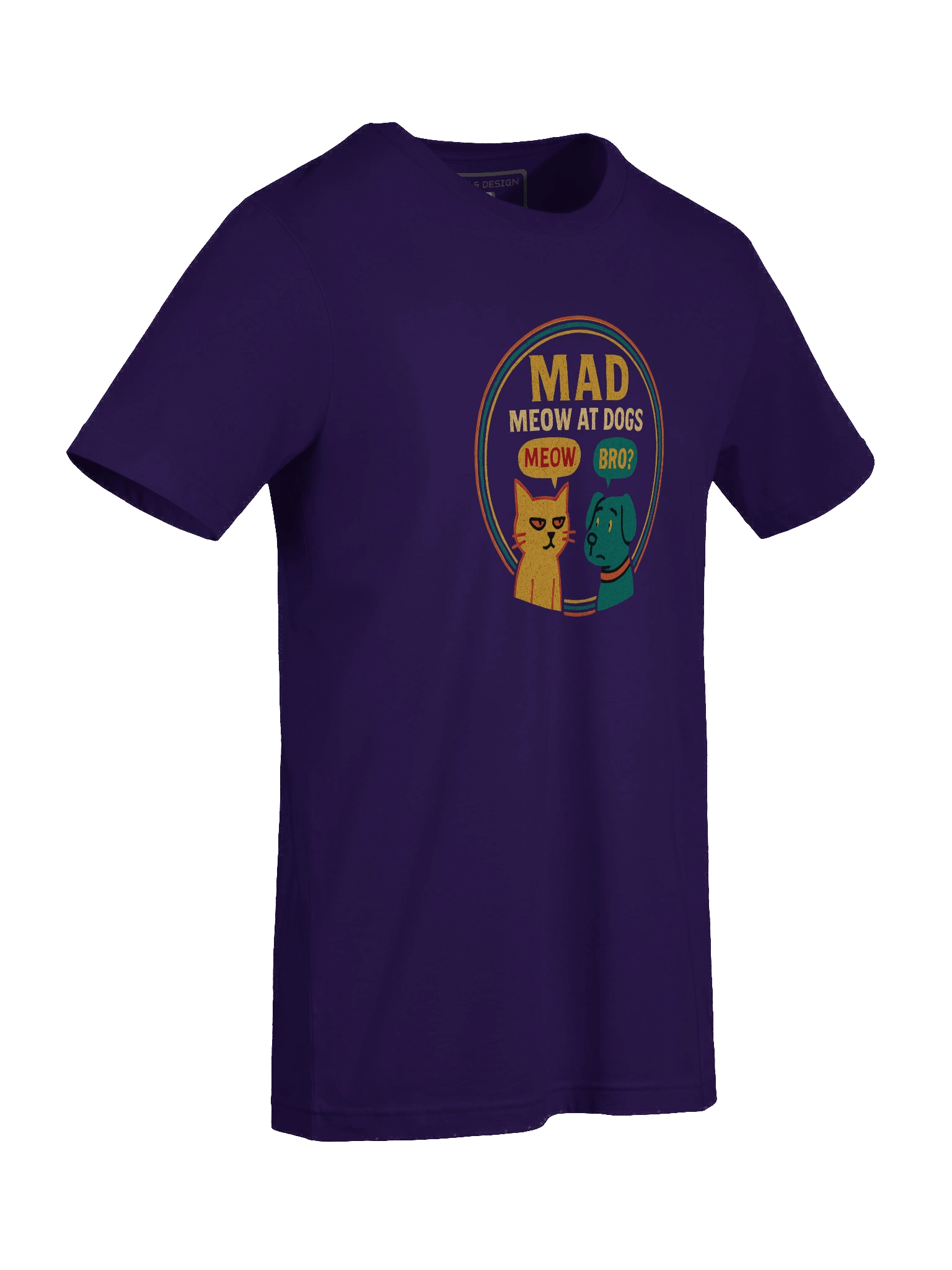 MAD – Meow At Dogs Funny Cartoon T-Shirt product image (78)