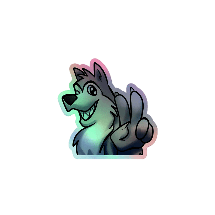 Friendly Wolf Holographic Sticker Sheet product image (1)