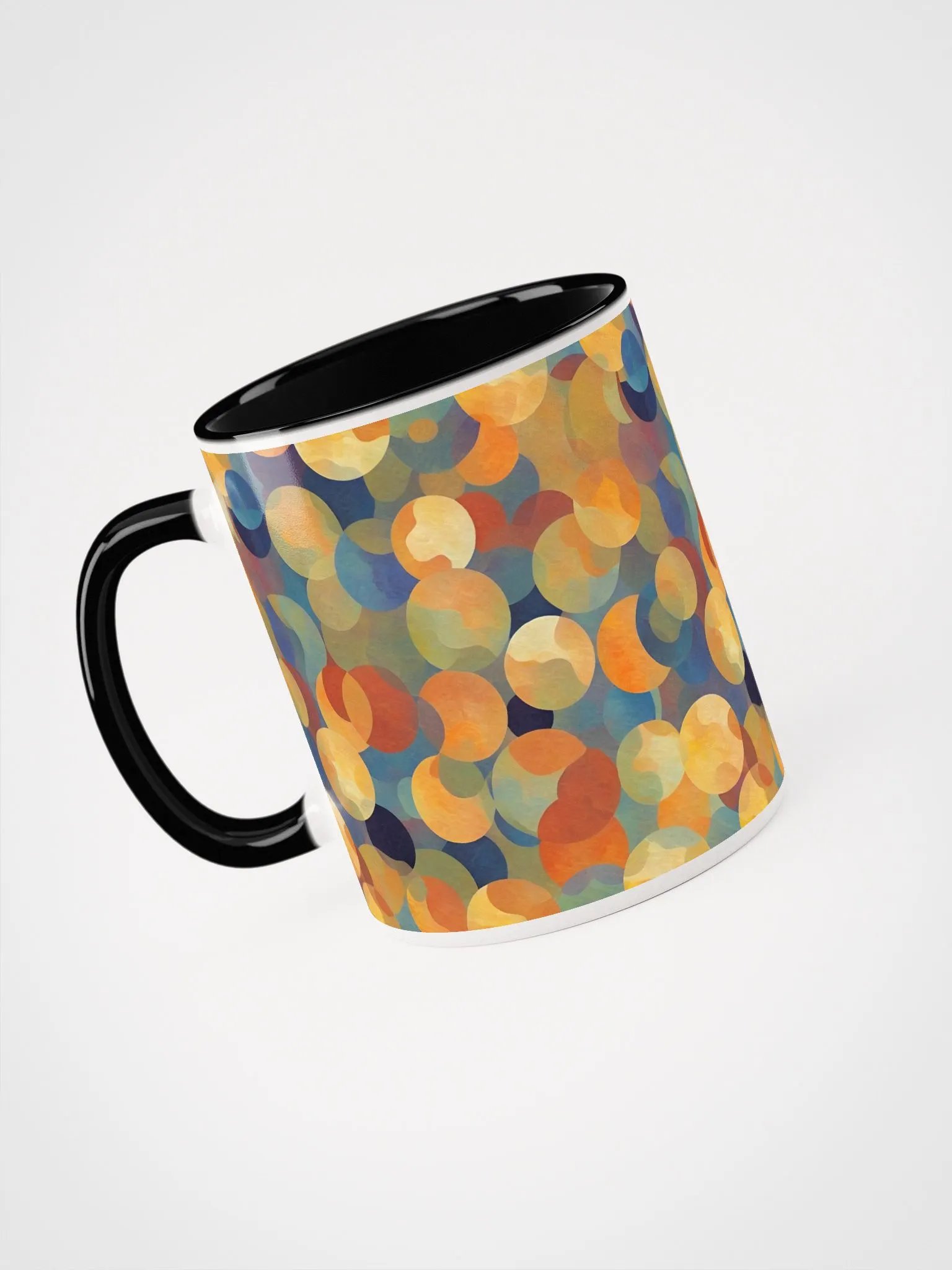 Coffee Mug with Color Inside - Modern Boho Watercolor Spheres product image (19)