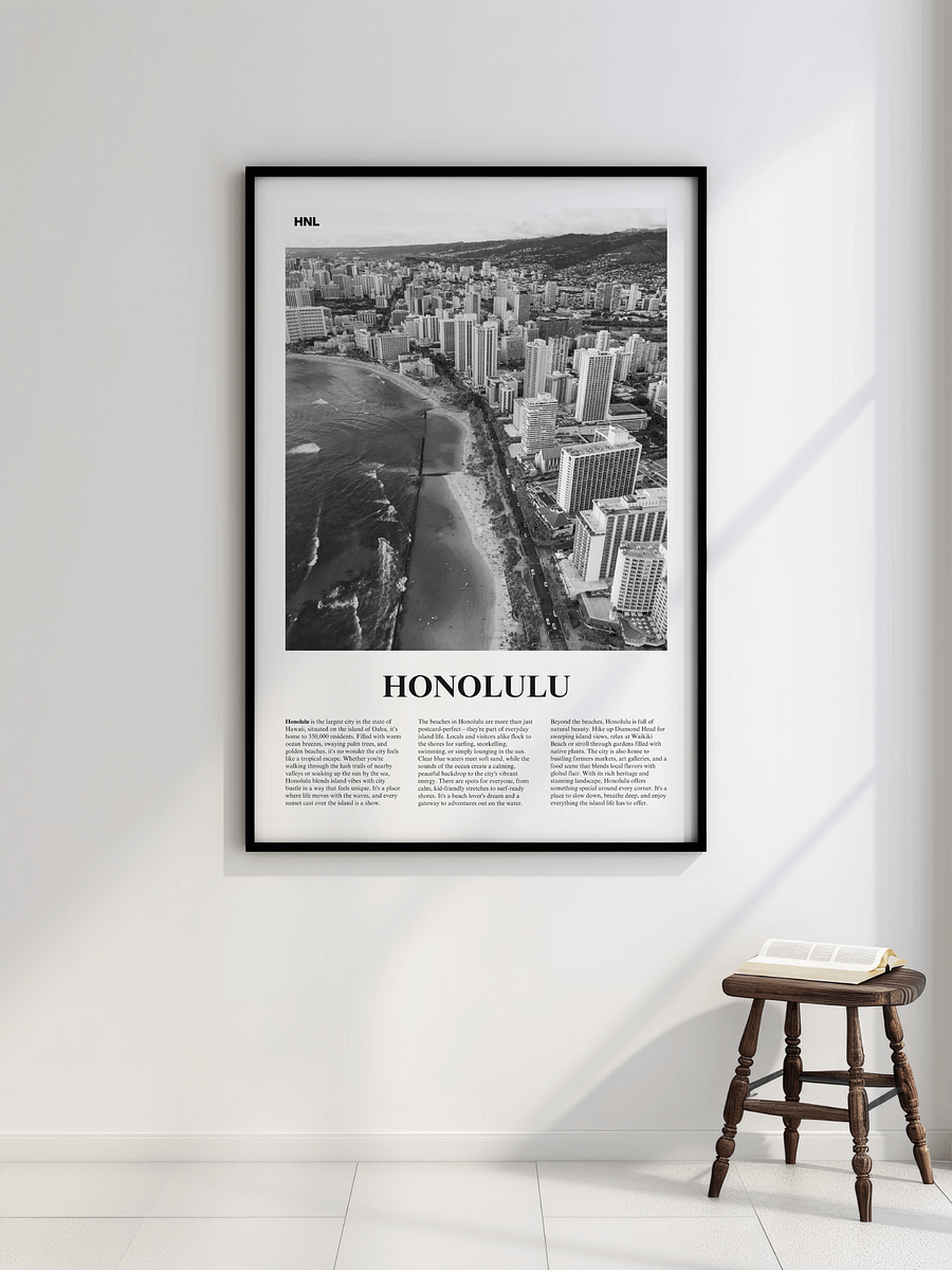 Honolulu 02 Newspaper Poster | Framed product image (2)