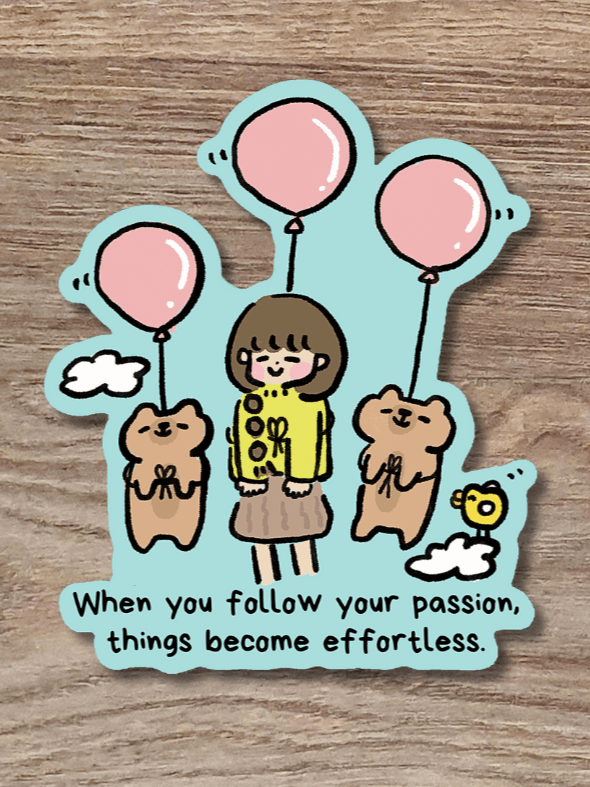 Effortless flow | Positivity Glitter Sticker
