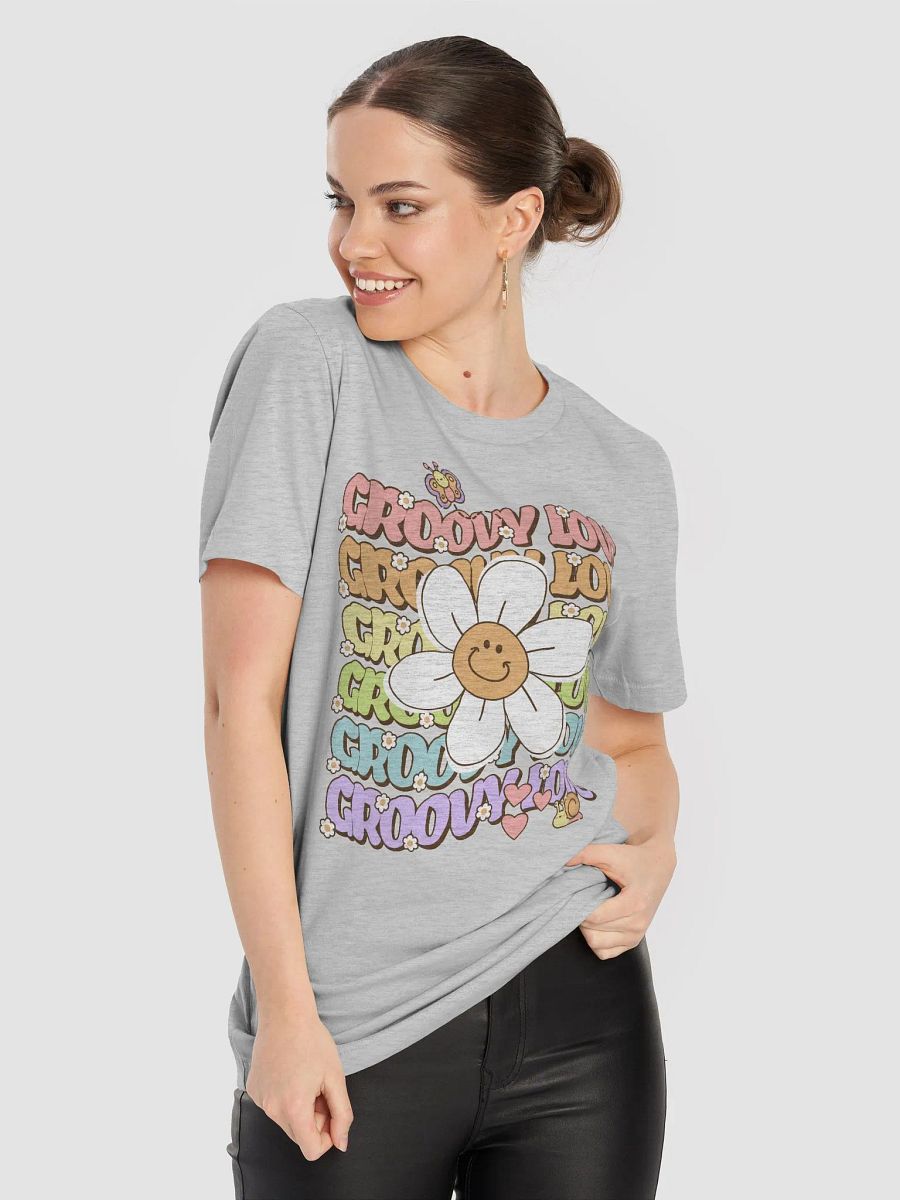 Groovy daisy smile T shirt, groovy lover floral Tee product image (8)