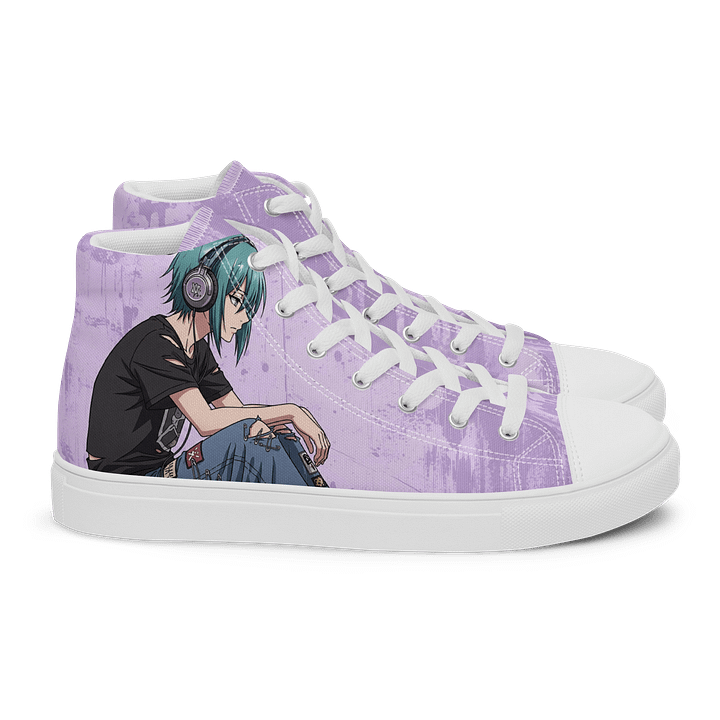 Anime Vibes Purple Canvas High Tops product image (2)