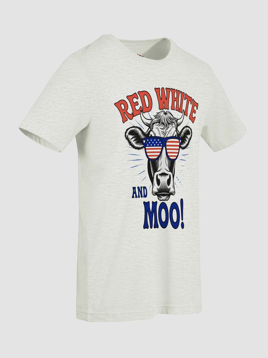 Patriotic Moo Cow Sunglasses T-Shirt product image (5)