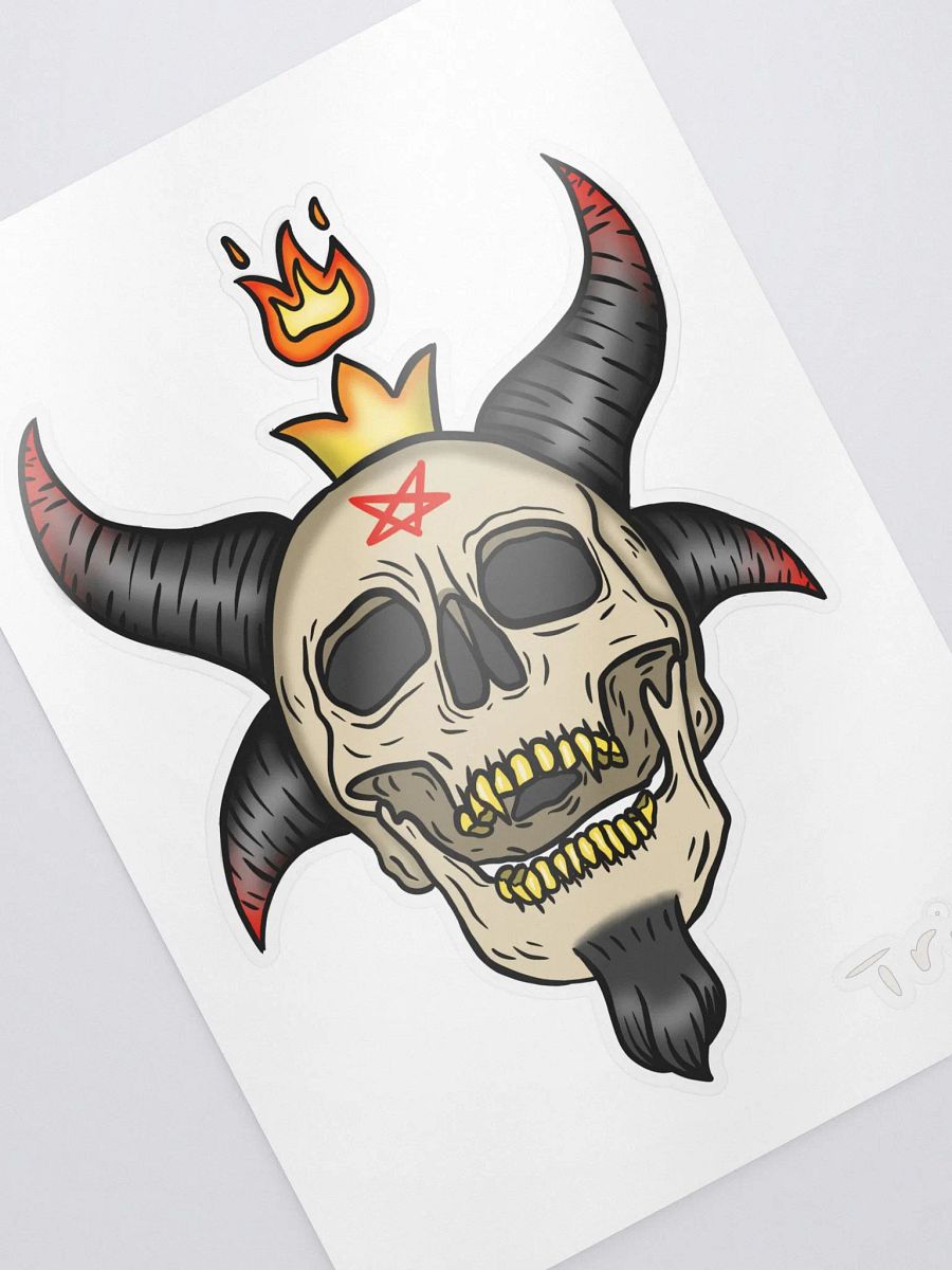 Baphomet Skull Sticker (No Background) product image (2)