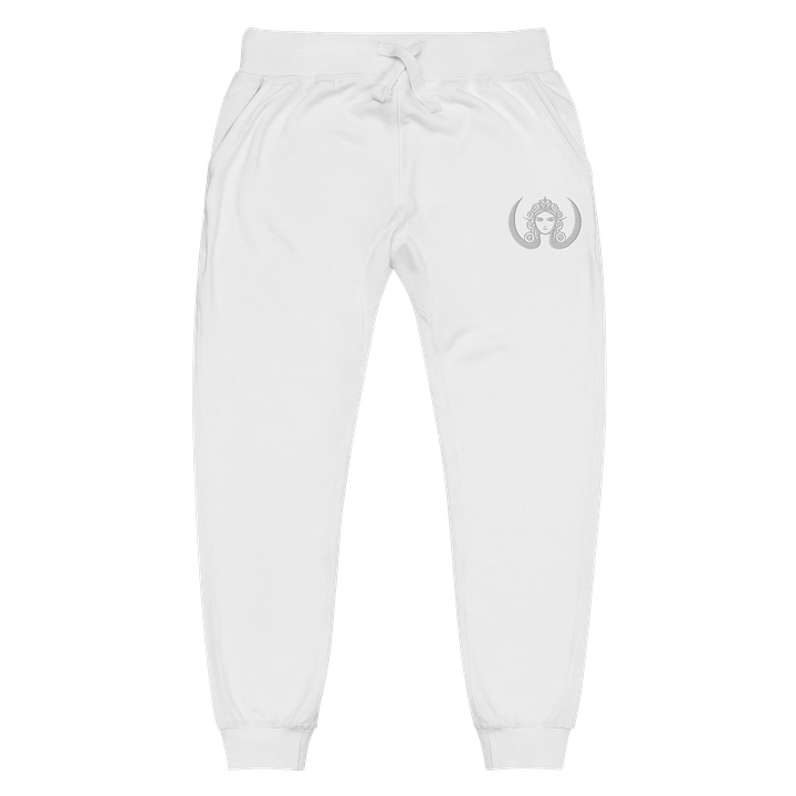 CIRCEMOON Signature Joggers with Tonal Goddess Emblem, unisex, white product image (1)