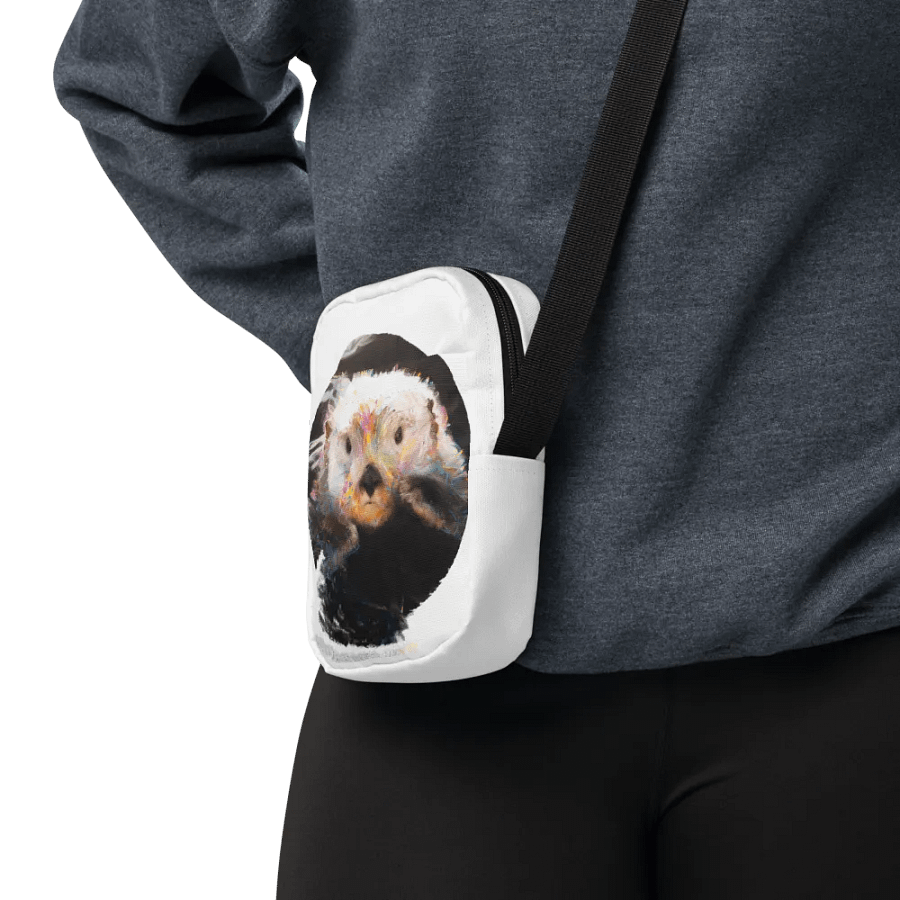 Watercolor Sea Otter All-Over Print Crossbody Bag product image (6)