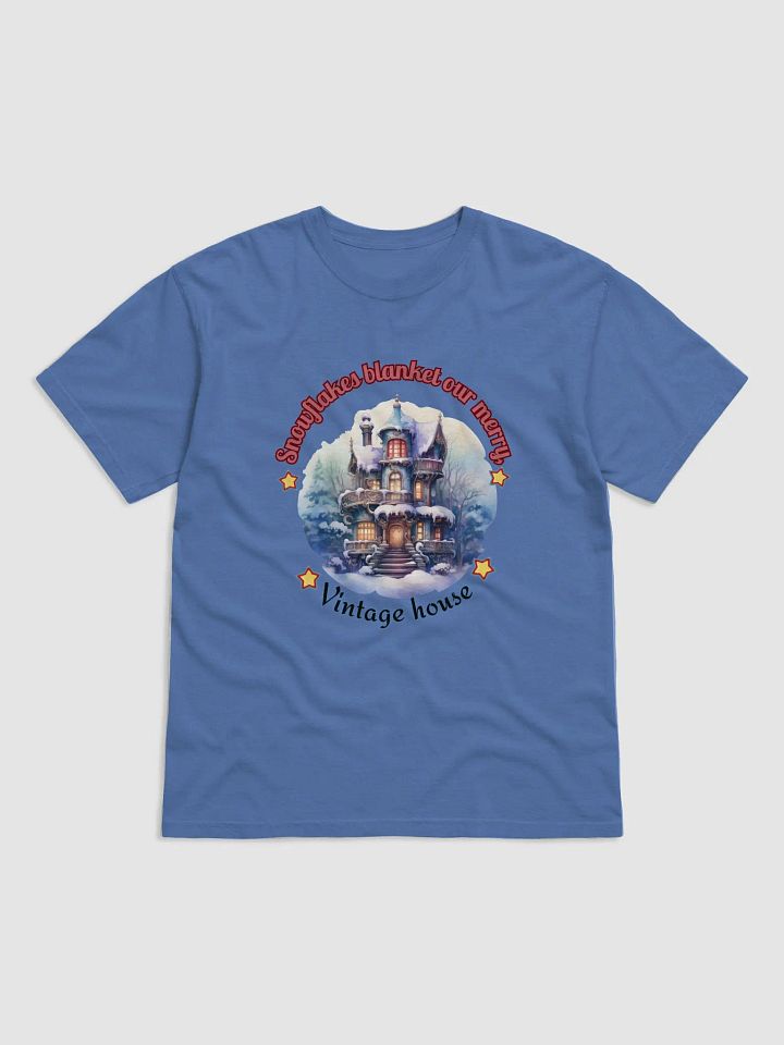 Snowflakes blanket our merry Vintage House design-Garment-Dyed Heavyweight T-Shirt product image (13)