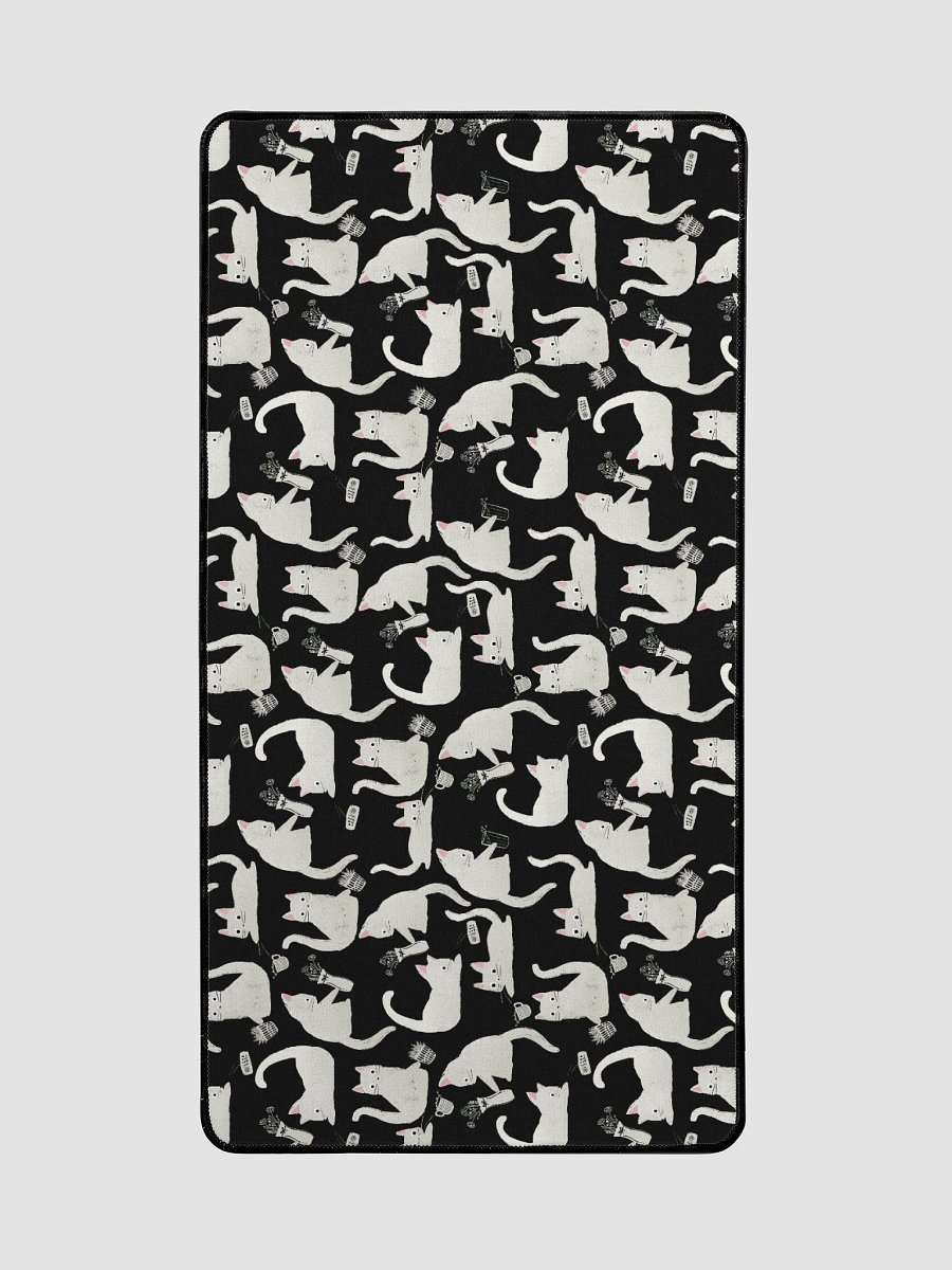 Bad Cats Knocking Stuff Over Patterned Desk Mat, Black product image (2)