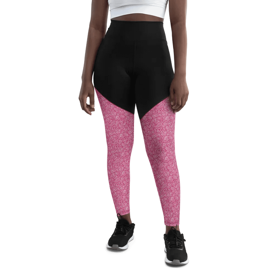 Dk Pink All-Over Print Sports Leggings product image (11)