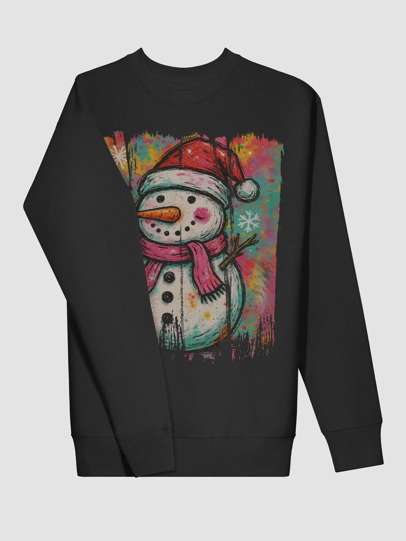 Festive Snowman Santa Sweatshirt product image (3)