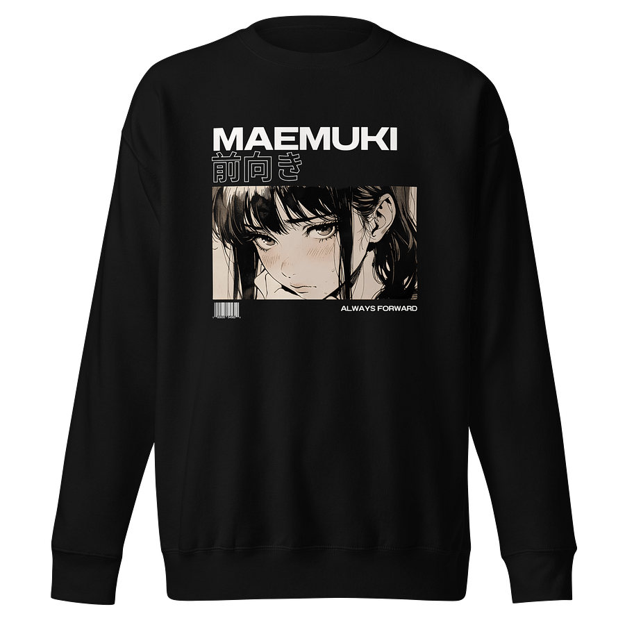 Japanese Kanji Sweatshirt – “Always Forward” Positive-Mindset Pullover Dark product image (1)