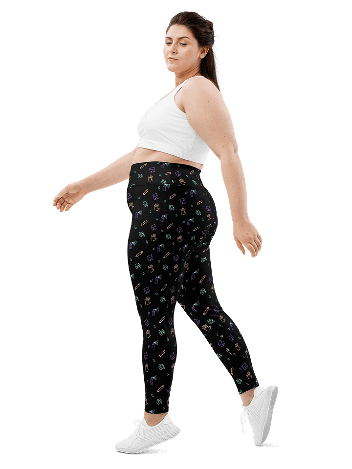 Computer Lab pattern plus size leggings product image (2)