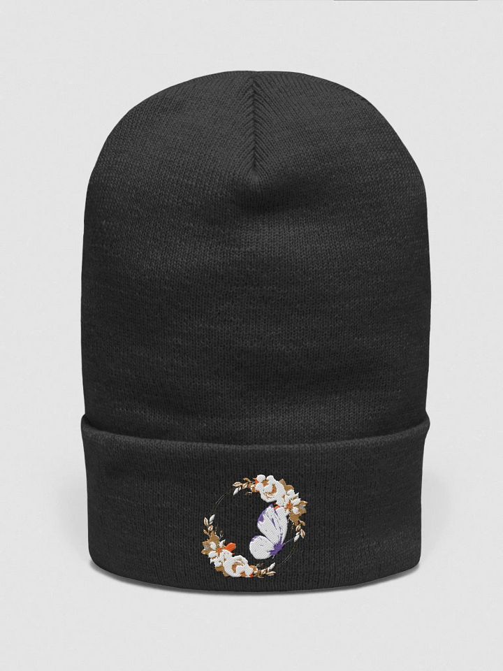 Women's Floral Beanie, Winter Beanie with cute butterfly product image (1)