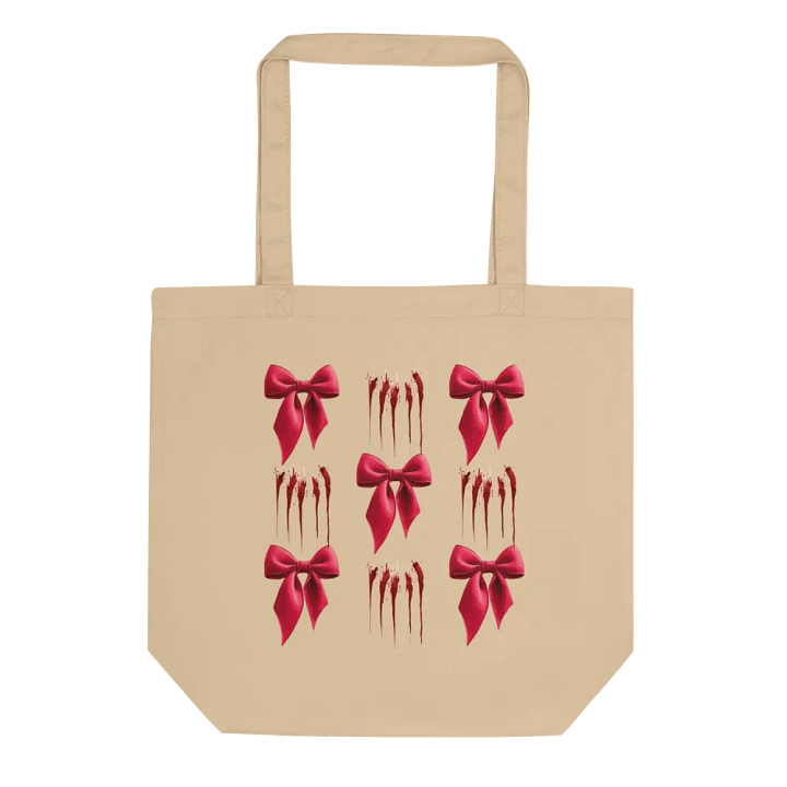 Romantic Bloody Bows True Crime Natural Canvas Bag product image (3)