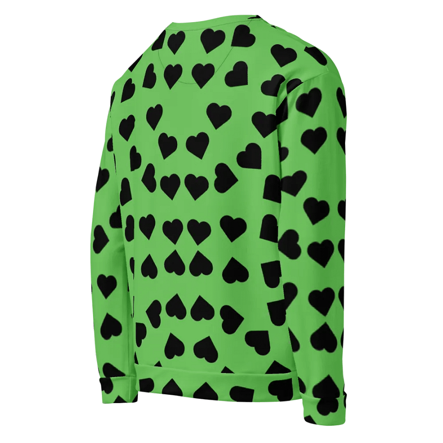 Abstract Love Pattern Black Hearts Coloured Background Unisex Sweatshirt product image (12)