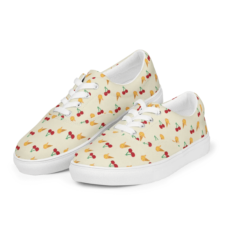 Cherry Chiller Lace-Up Canvas Shoes product image (4)