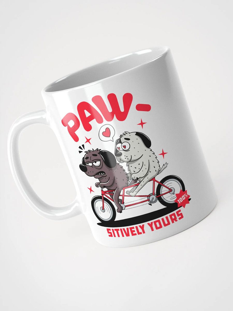 Paw-sitively Yours - Mug Cute Dog Tandem Bike Design product image (3)