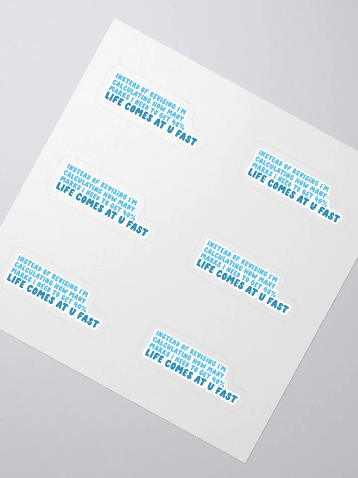 Life Come At You Fast Sticker (MEDIUM Sheet) product image (2)