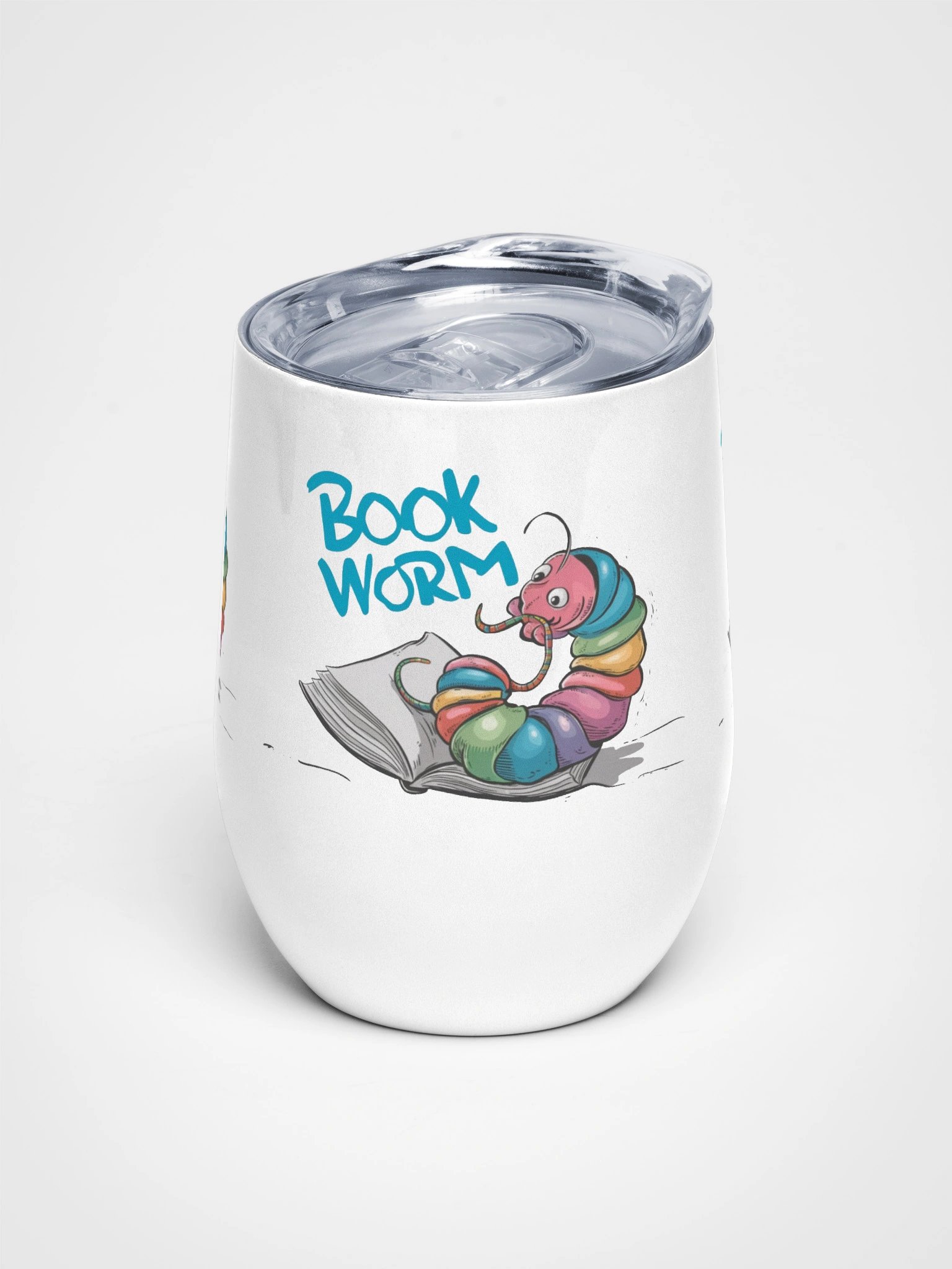 Colorful Book Worm Wine Tumbler product image (1)