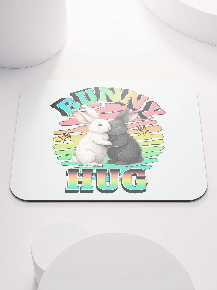 Bunny Hug Rabbit Rainbow Mouse Pad product image (2)