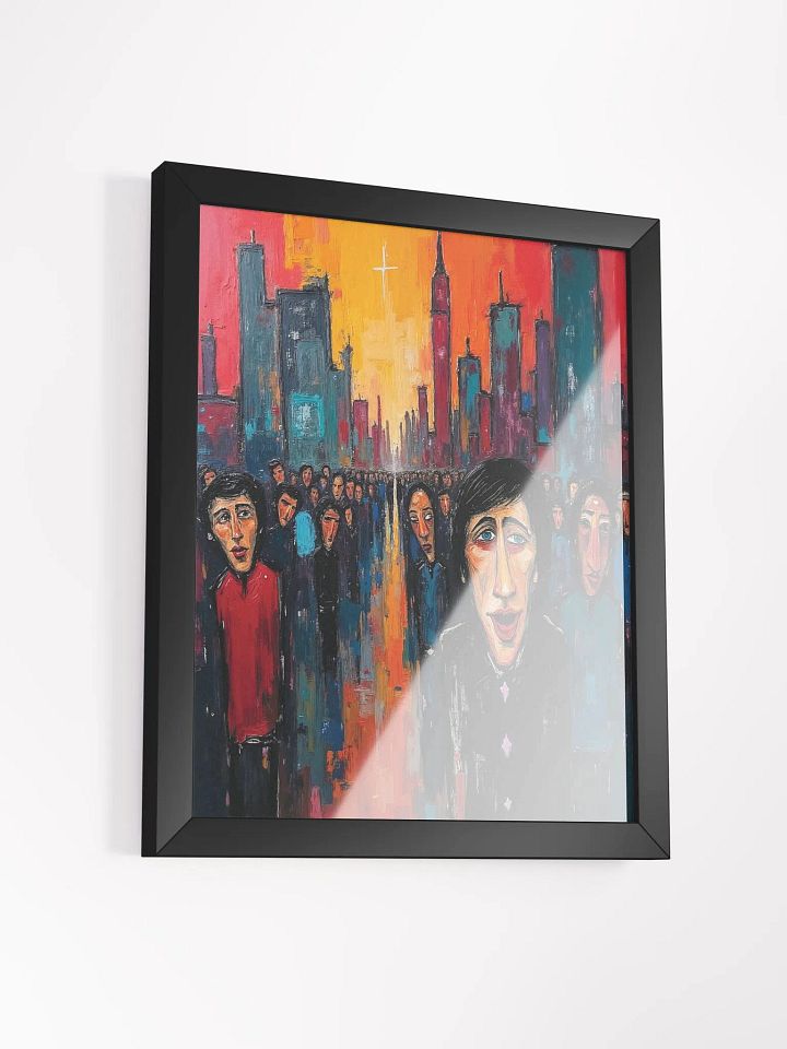 Vibrant Cityscape Crowd Framed Print product image (2)
