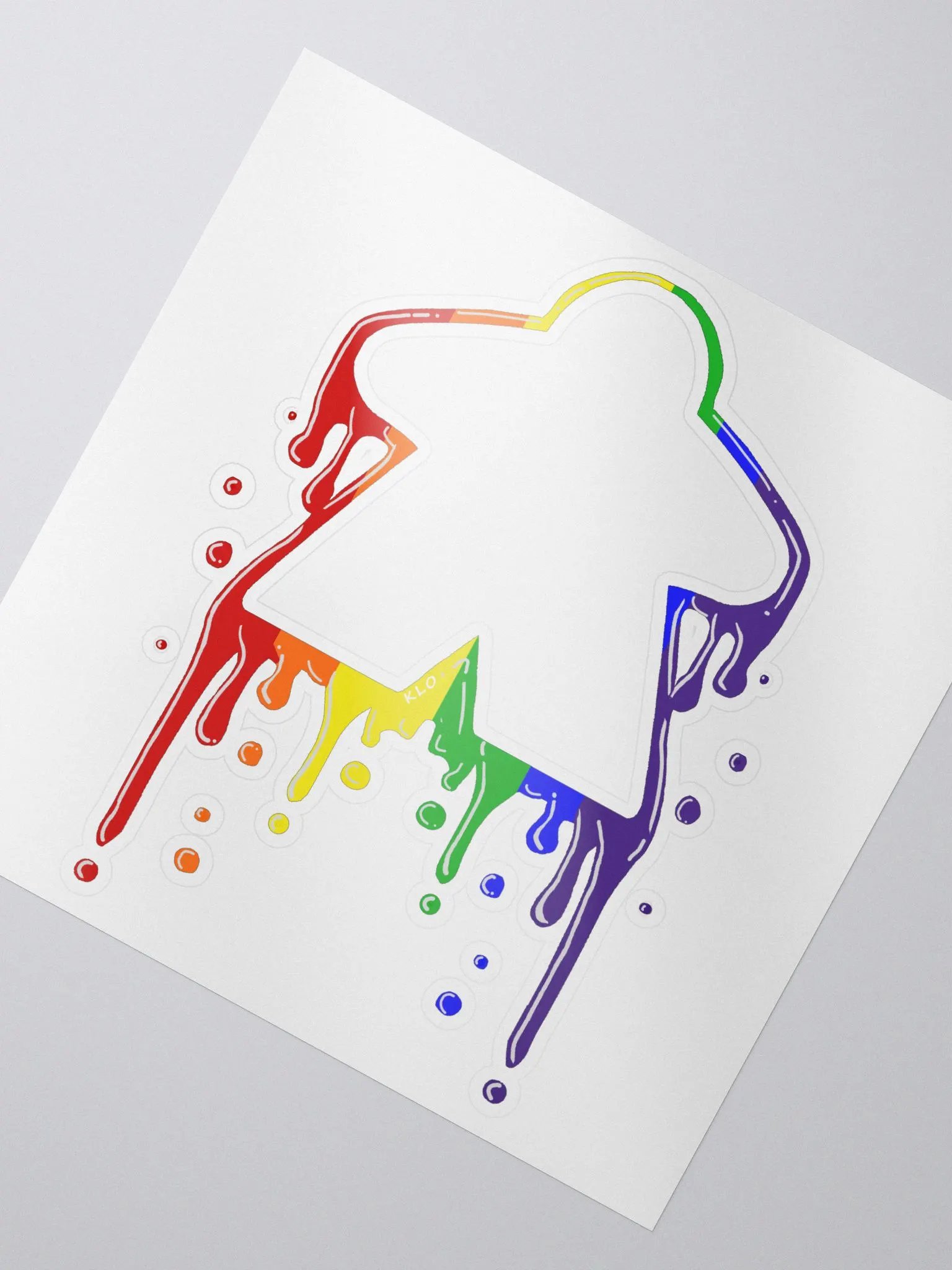 Drippy Rainbow Meeple Sticker product image (1)