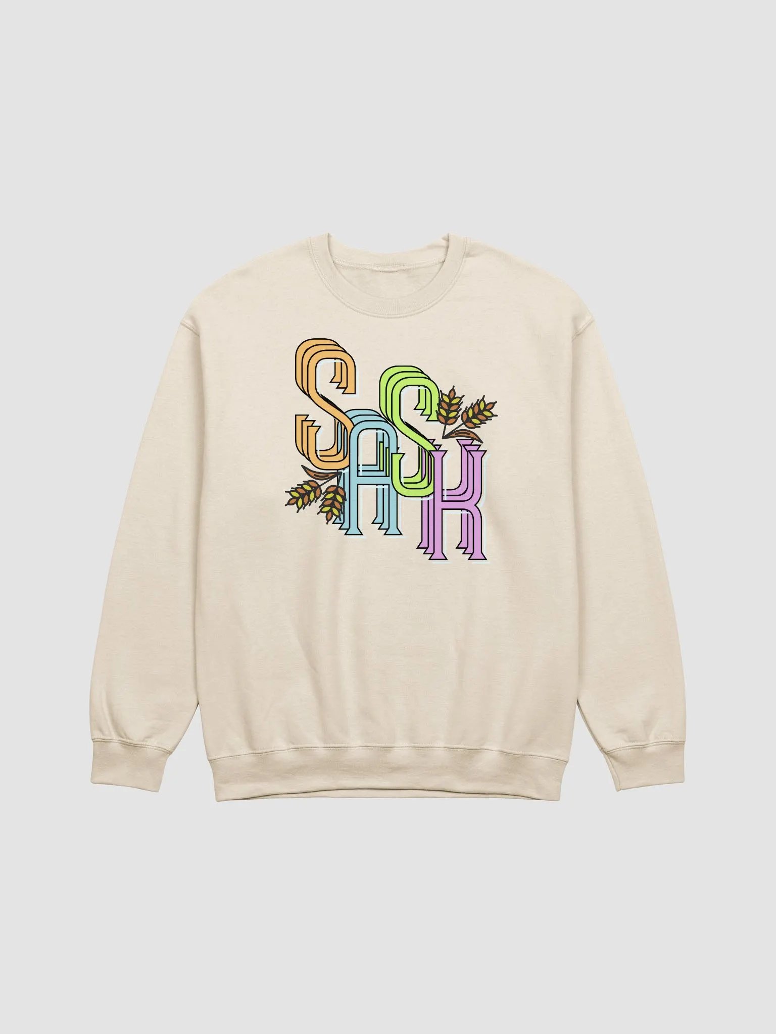 SASK Saskatoon Saskatchewan Colorful Artistic Crewneck product image (19)