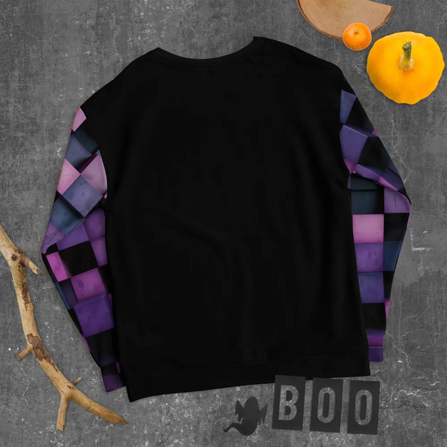 Black And Purple Squares Unisex Sweatshirt product image (11)