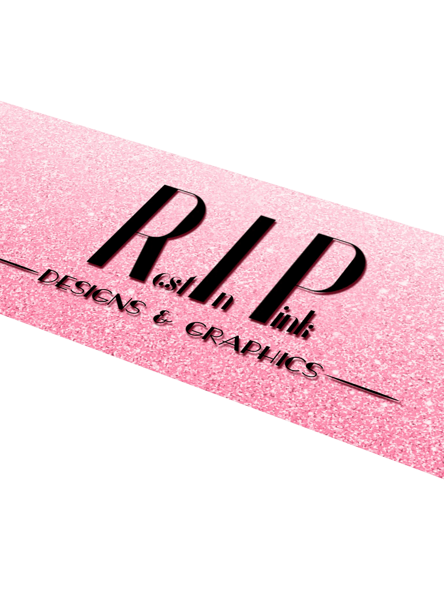 RIP Minimalist Light Glitter Logo Bumper Sticker product image (4)