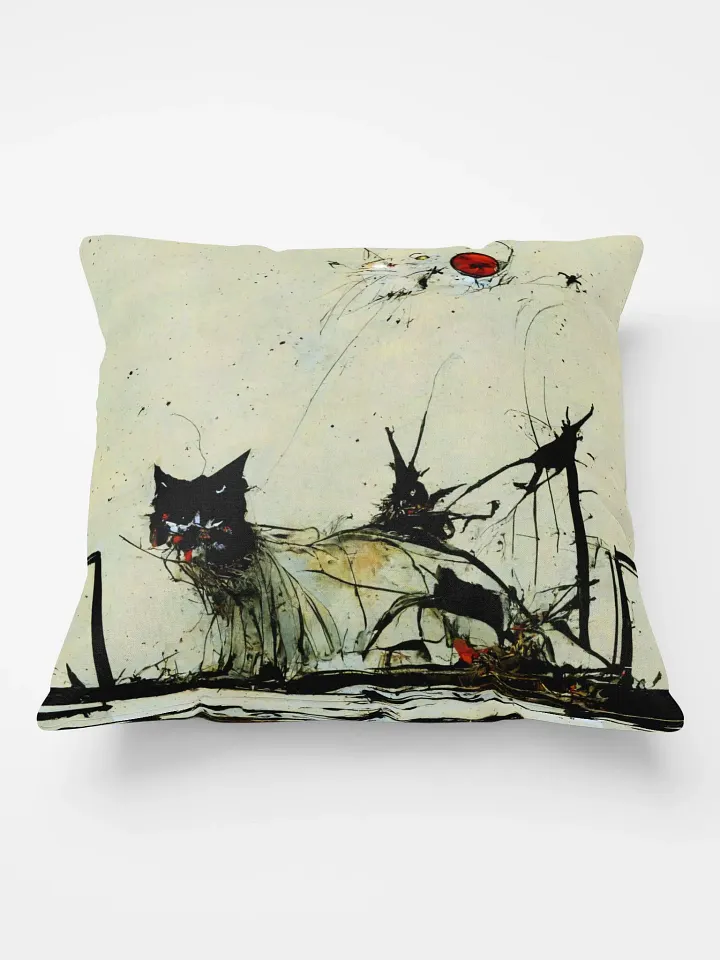 ABSTRACT INK CAT PILLOW product image (1)